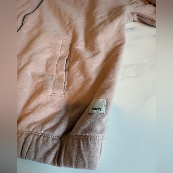 Vuori dusty pink  zip up hoodie jacket - Picture 2 of 5
